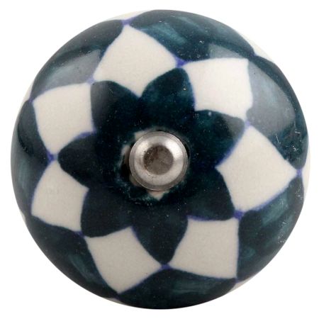 Dark Green Check Ceramic Wine Stopper